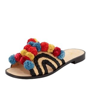 Joie Paden Colorful Pompom Colorful Slide Coastal Grandma Sandals Size 40 10